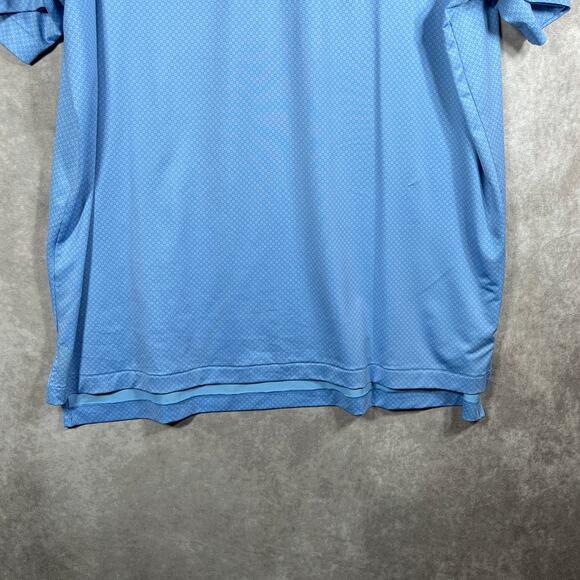 Peter Millar Summer Comfort Polo Shirt Mens Large Blue Geometric Golf Preppy‎ - Picture 4 of 10